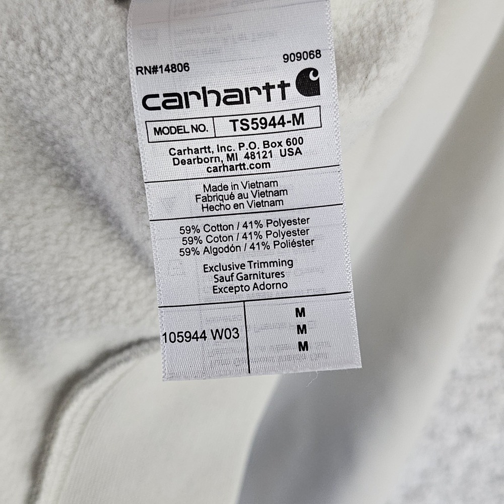 Carhartt Rain Defender Hoodie Pullover Kangaroo Pocket Mens Medium 3D Logo - Picture 5 of 13